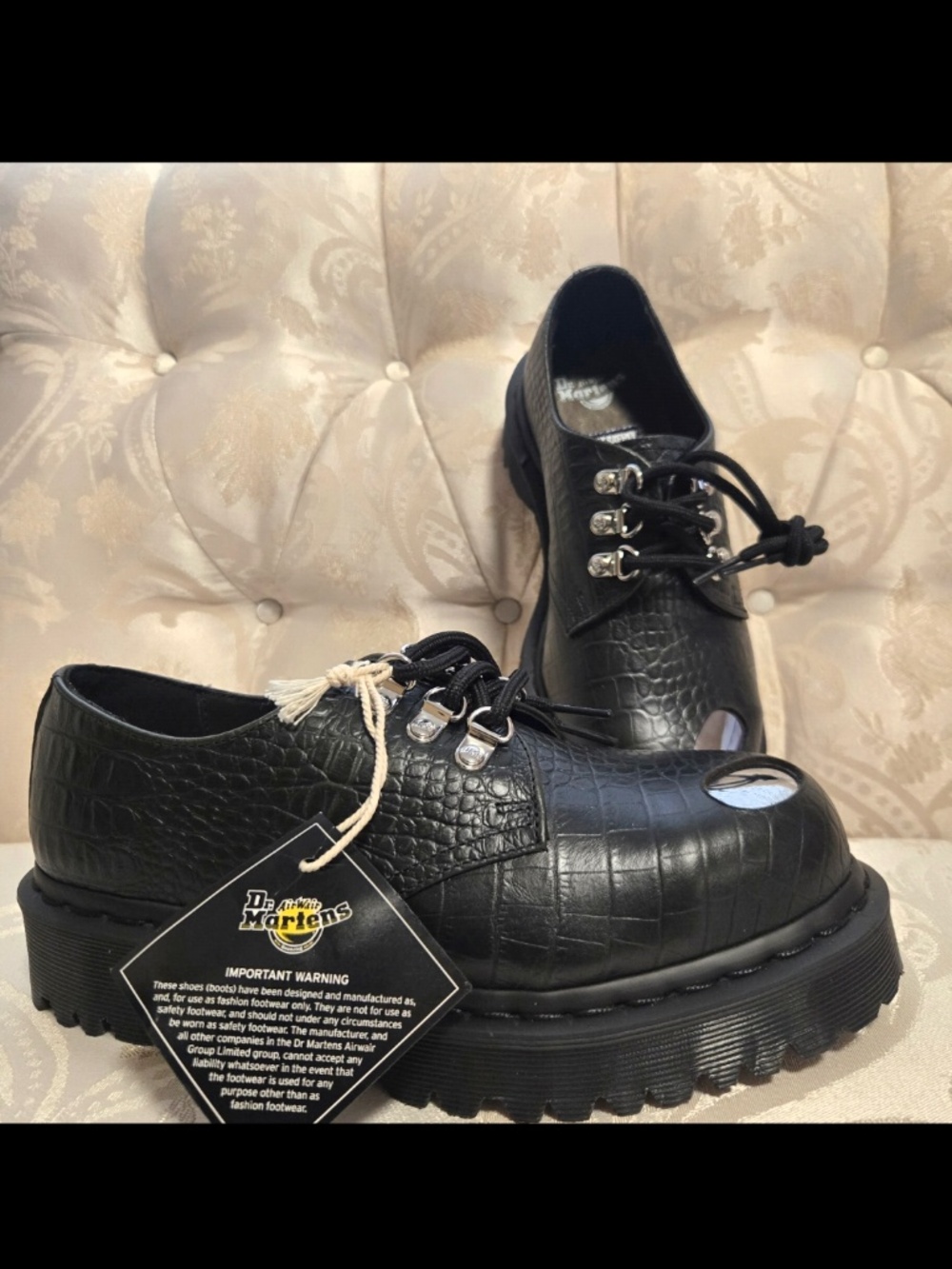 1461 Bex Steel Toe 3-Eye Leather Shoes